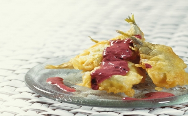 Pejerrey en tempura